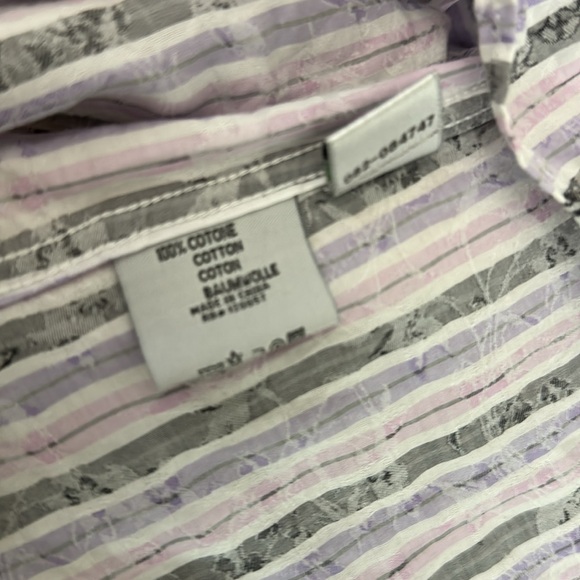 COOGI Luxe EUC Men’s Purple, Lavender, White and Gray Stripped Shirt - Picture 15 of 17